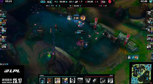 LPL:Knight阿(ā)卡丽绕后切入摧(cuī)燬(huǐ)双C,BLG 3-2擊(jī)败TES勇夺LPL总冠军